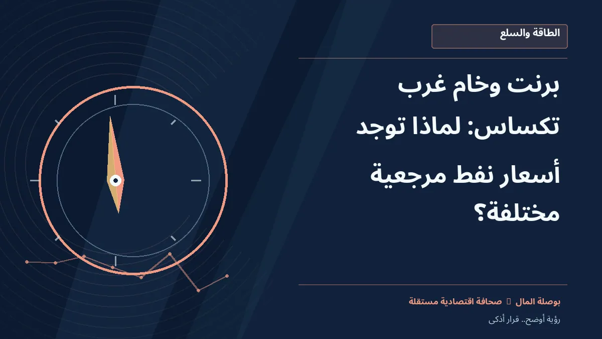 رسم معلوماتي تحريري توضيحي لموضوع برنت وخام غرب تكساس: لماذا توجد أسعار نفط مرجعية مختلفة؟